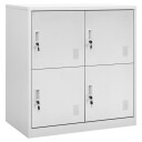 vidaXL Oppbevaringsskap 2 stk lysegrå 90x45x92,5 cm stål