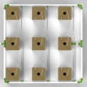 9 Planter Micro Drip Vanningssett for 20 cm Rockwool Kuber