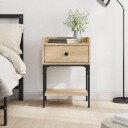 vidaXL Nattbord sonoma eik 40,5x31x60 cm konstruert tre