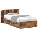  Sengeramme med oppbevaring Gammelt tre 80 x 200 cm