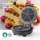 Nedis Vaffeljern 1000W Hjerteformet