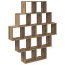 vidaXL Vegghylle Artisan eik 120 x 20 x 136 cm Konstruert tre