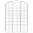 vidaXL Gabionkurv buet 150x50x180/200 cm galvanisert jern