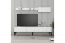 Hazim TV-benk 180 cm - Hvit/Svart