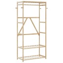  Klesstativ med hyller 80x40x175 cm bambus 8721102643057