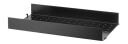 String hylleplate metall svart 58x30 cm høy kant