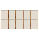  Romdeler 5 paneler lysegrå 350x180 cm 8721012464247