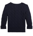 RALPH LAUREN BABY Cable Knit Cotton Sweater Marinblå 70 74