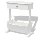 vidaXL Magasinstativ Melrose hvit