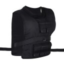 Vektvest 20 kg justerbar treningsvest for styrketrening og kondisjon Oxford materiale svart 36 x 52 cm