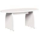  Kaffebord Hvit 80 x 40 x 35 cm Massiv furu tre
