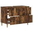 vidaXL Baderomsvaskeskap DELFT Røkt Eik 82 x 41 x 59 cm Konstruert tre