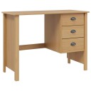 vidaXL Bord med skuffer HILL Honning brun 100 x 45 x 74 cm Massiv furu