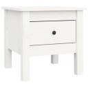 vidaXL Salongbord hvit 40x40x39 cm heltre furu
