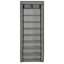 vidaXL Skoskap med trekk gr? 57x29x162 cm stoff