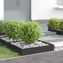 vidaXL Gjerdekant 6 pcs Svart 60 x 60 x 13 cm Stål