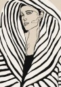 Striped Elegance Plakat / 21x30cm
