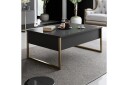 Luxe Sofabord 90x40 cm Svart/Gull - Hanah Home