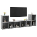 vidaXL TV-benker 4 stk betonggrå 72x35x36,5 cm sponplate 8720286592779