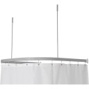 Van Der P Profil5001 dusjforhengstang 90x90x90 cm sort