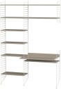 String kontor beige & hvit Kombinasjon G