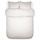 Marc O'Polo Hvitt sengetøy 200x220 cm - Jora White - Stripete dobbeltdyne sengetøy - 100% bomullssateng -