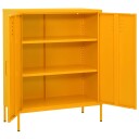 vidaXL Oppbevaringsskap sennepsgul 80x35x101,5 cm stål