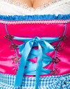 Oktoberfestflørten Luksus Dirndl Korsettkjole med Forkle Strl M