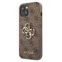 Guess 4G Big Metal Logo iPhone 13 Hybrid-deksel Brun