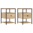 vidaXL Nattbord 2 stk sonoma eik 40x42x56 cm konstruert tre