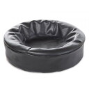 Bia Bed Overtrekk Rund Kunstlær Svart (50X50X12.5 cm)