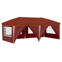 vidaXL Pop-up Festtelt 575 x 288 x 245 cm Terrakotta
