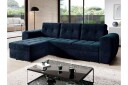 Sovesofa med divan   Svart