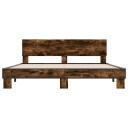  Sengeramme røkt eik 200x200 cm konstruert tre og metall 8721102614705