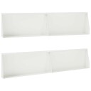 vidaXL Støttemur 4 stk. 100 x 12 x 30 cm Stål Hvit