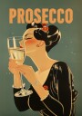 Elegant Prosecco Woman Plakat / 70x100