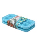SOUPER CUBES Matoppbevaring i Silikon m/lokk Spiseskje, 2pk, Blå