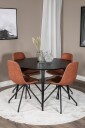 Venture Home   Spisegruppe Doris med 4 stk Penally spisestoler   Svart