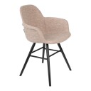Zuiver Albert Kuip Soft stol m/armlener beige 2stk