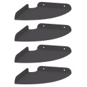 vidaXL Flytende hylle med hylle med lagring 4 pcs Svart 18 x 18 x 2 cm