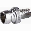 Nito 1" Koblingsnippel med 3/4" Slangespiss i Chrome