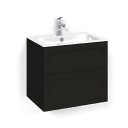 Macro Design Crown Shape Servantskap 2 Skuff - med Light Servant Svart eik / 60cm 8