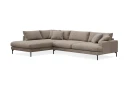 Menard Premium 5 seters venstrevendt L formet dyp sjeselongsofa i chenille   Brun