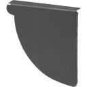 VMZINC Endehette ANTHRA ZINC kvartrund høyre   333 mm anthracite 14.5 x 13.0 x 1.5 cm