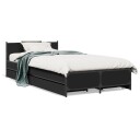  Sengeramme med skuffer svart 75x190 cm konstruert tre 8721102611629