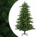vidaXL Kunstig juletre 120 cm 150 LED-lys Varmhvit PVC og metall Grønn