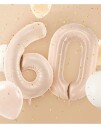 Tallet 6 Beige Stor Folieballong 72 cm