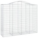vidaXL Gabionkurver buede 13 stk 200x50x160/180 cm galvanisert jern