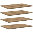  Bokhyllebrett 4 pcs Brun 60 x 40 x 1.5 cm Konstruert tre