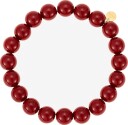 By Jolima Cecile Pearl Bracelet   BURGUNDY   One Size 6 cm